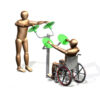 Tai Chi Wheels buiten fitnesstoestel voor mindervaliden 16 Tai Chi handlebars outdoor